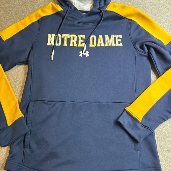 Under Armour Other - Under Armour Blue and Yellow Notre Dame Hoodie, Boys, Size Small